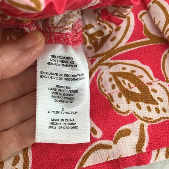 Every Two Piece Lien Blend Short Set Summer Beach Casual Top XS Bottom Small - Picture 9 of 10